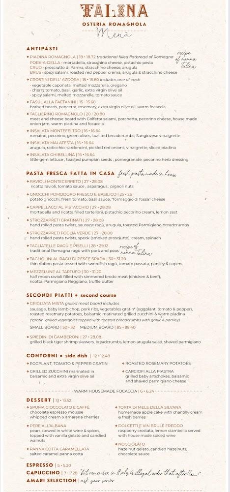 Talina PIADINA ROMAGNOLA - CRUD